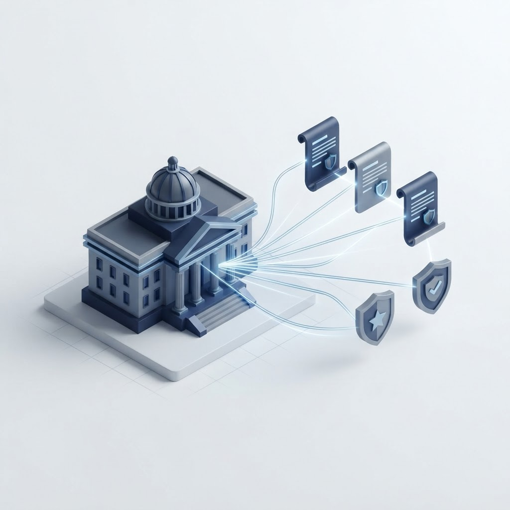 Abstract illustration representing government and institutional procurement